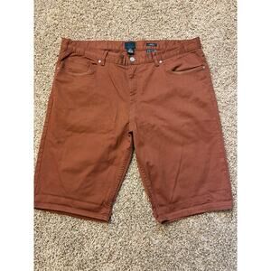 H&M Slim Fit 5 Pocket Shorts Rust Burnt Orange Preppy Mens Size 36